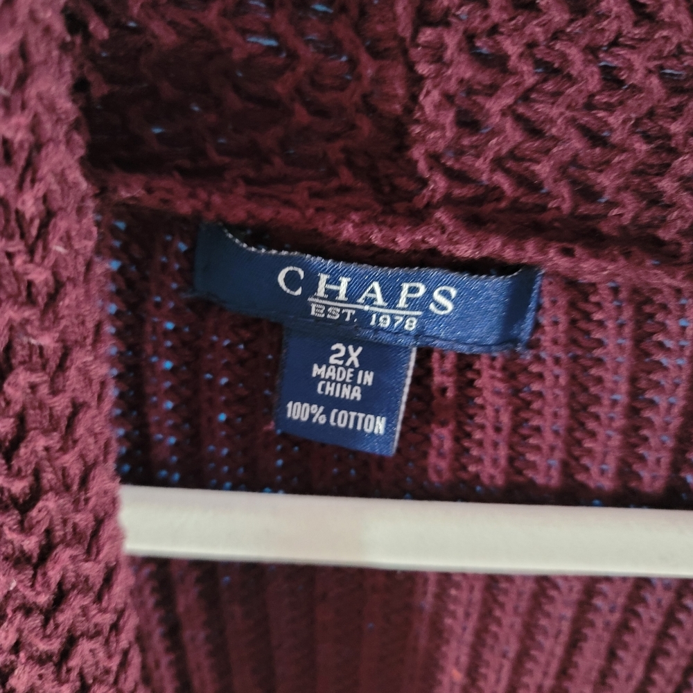 Maroon Chaps Sweater - Picture 3 of 4
